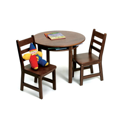 Lipper International Kids' 3 Piece Table and Chair Set