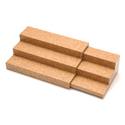 Lipper International Cork Expandable Triple Step Spice Shelf Cork