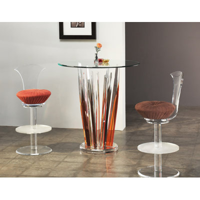 Shahrooz Crystals Bar Stand Multicolor Glass 36" R 1/2" Thick
