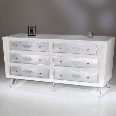 Sylvana Acrylic 6 Drawer Dresser by Shahrooz -image