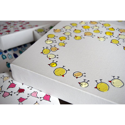 CiCi Art Factory Lotsa O Chicks Original Canvas Painting