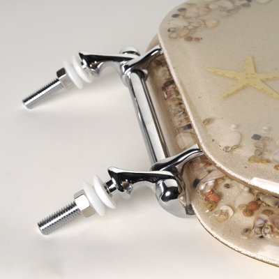 Comfort Seats Seahorse Acrylic Toilet Seat with Chrome Hinges