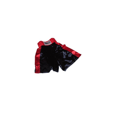 Amber Sporting Goods Boys Boxing Shorts in Black with Red Trim