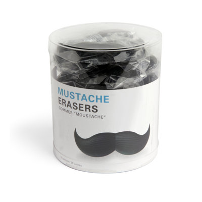 Kikkerland Mustache Erasers (Set of 2)