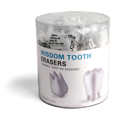 Kikkerland Wisdom Tooth Erasers (Set of 2)
