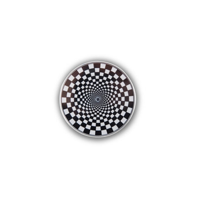 Kikkerland Moire Coaster in Black/White (Set of 4)
