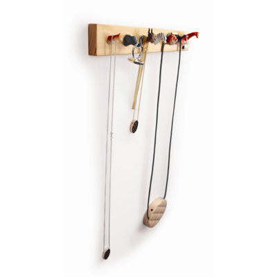 wooden jewelry rack wall