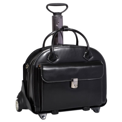 McKlein USA W Series Glen Ellyn Leather 2-in-1 Removable-Wheeled Women's Briefcase