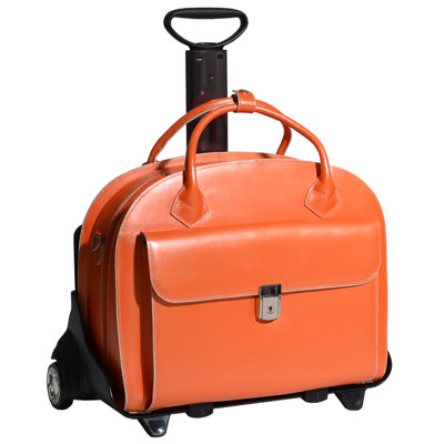 McKlein USA W Series Glen Ellyn Leather 2-in-1 Removable-Wheeled Women's Briefcase