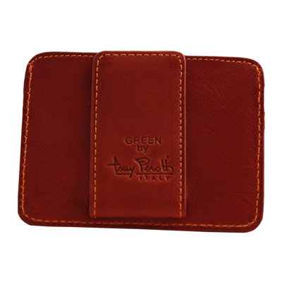 Tony Perotti The Green Collection Prima Slim Money Clip Wallet with ID Window