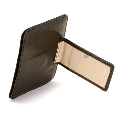 Tony Perotti The Green Collection Prima Slim Money Clip Wallet with ID Window