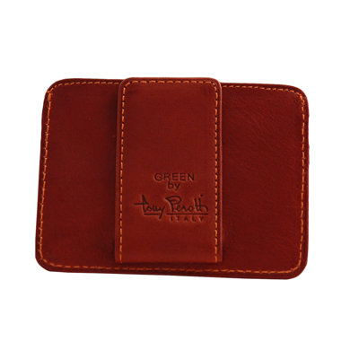 Tony Perotti The Green Collection Prima Slim Money Clip Wallet with ID Window