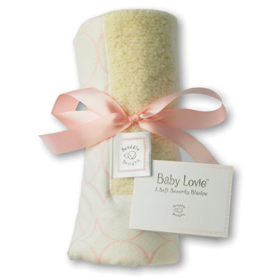 Swaddle Designs Certified Organic Cotton Baby Lovie in Pastel with Mod Circles on Ivory