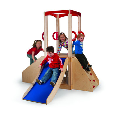 Whitney Brothers Slide, Steps, Climbing Wall-Ladder Activity Center