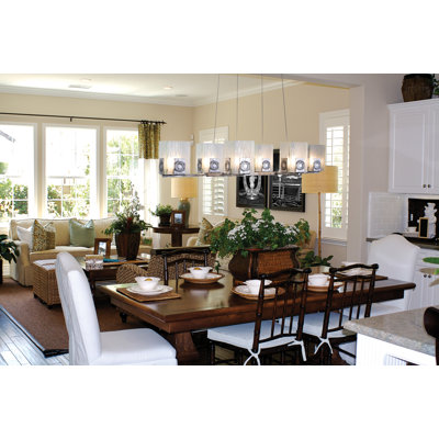Varaluz Recycled Polar 6 Light Oblong Chandelier