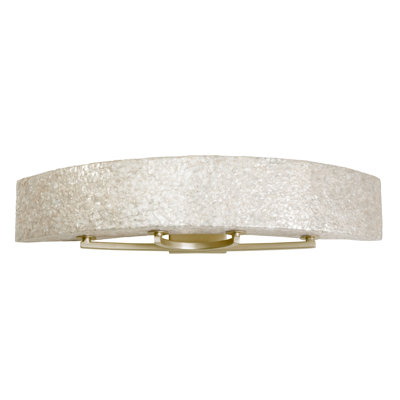 Varaluz Radius Natural Crushed Capiz Four Light Bath Fixture in Gold Dust
