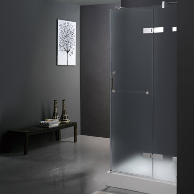 Vigo Pivot Door Frameless Shower Enclosure with Base