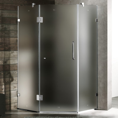 Vigo Neo-Angle Door Frameless Shower Enclosure with Handle Bar