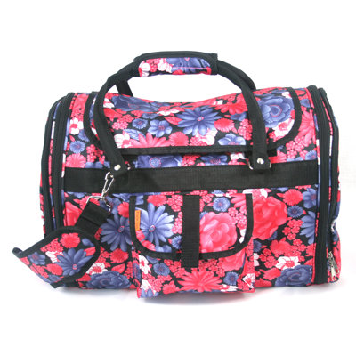Covered Pet Carrier in Vintage Flower