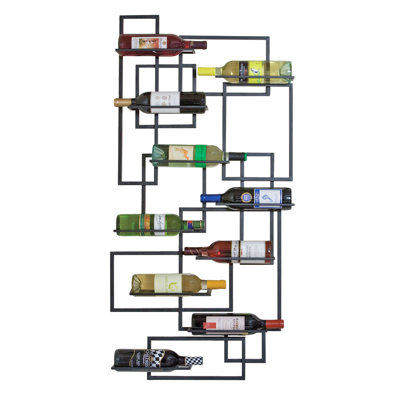 Oenophilia Mid Century 10 Bottle Wall Mounted Wine Rack