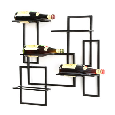 Oenophilia Mid Century 10 Bottle Wall Mounted Wine Rack
