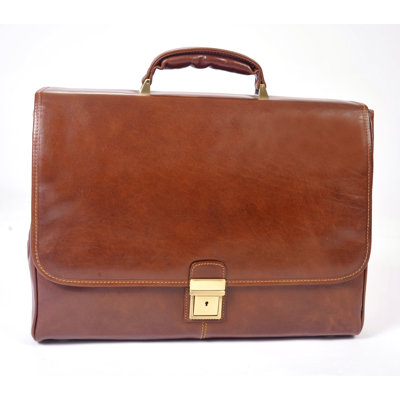 Alberto Bellucci Roma Florence Double Gusset Briefcase