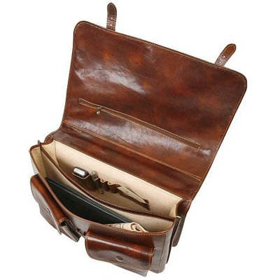 Alberto Bellucci Verona Florence Briefcase in Brown