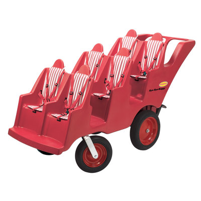 Angeles 6 Passenger Never Flat "Fat Tire" Bye-Bye Buggy Tandem Stroller