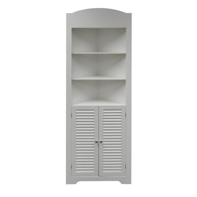 RiverRidge Home Products Ellsworth Tall Corner Etagere with Three Open Shelves On Top