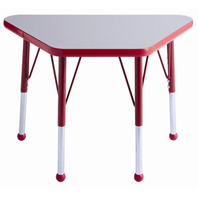 ECR4kids 20" x 33" Trapezoid Learning Table in Gray