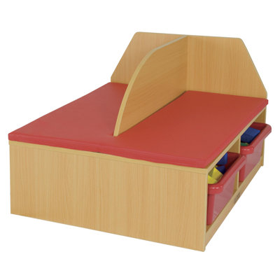 ECR4kids Sailboat Reading Bench with 2 Trays