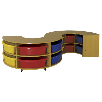 ECR4kids Two Piece Curved High Storage Center