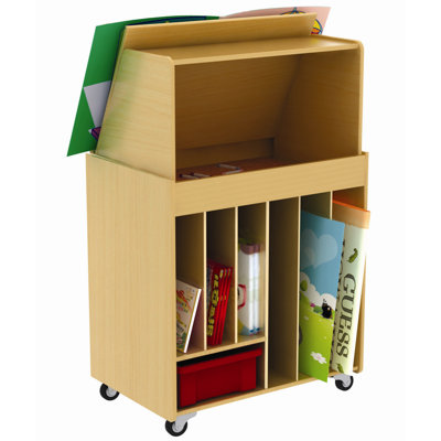 ECR4kids Mobile Storybook Center with Magnetic Dry Erase Board