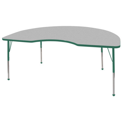 ECR4kids 48 x 72 Kidney Shaped Adjustable Activity Table in Gray