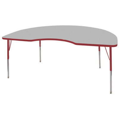 ECR4kids 48 x 72 Kidney Shaped Adjustable Activity Table in Gray