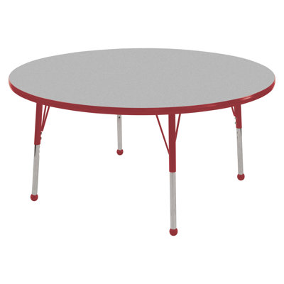 ECR4kids 48" Round Adjustable Activity Table in Gray
