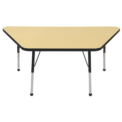 ECR4kids 30" x 60" Trapezoid Activity Table in Maple
