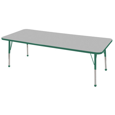 ECR4kids 30" x 72" Rectangular Adjustable Activity Table in Gray