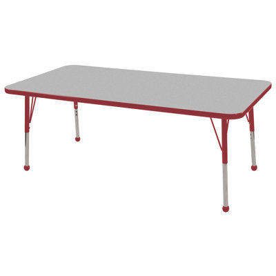 ECR4kids 30" x 60" Rectangular Adjustable Activity Table in Gray