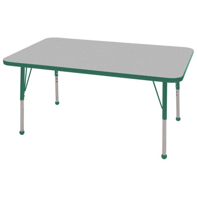 ECR4kids 30" x 48" Rectangular Adjustable Activity Table in Gray