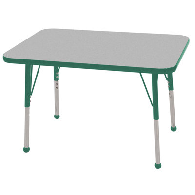 ECR4kids 24x36 Rectangular Adjustable  Activity Table in Gray
