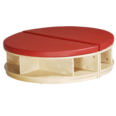 ECR4kids Half-Circle Birch Classroom Reading Sectional Bench