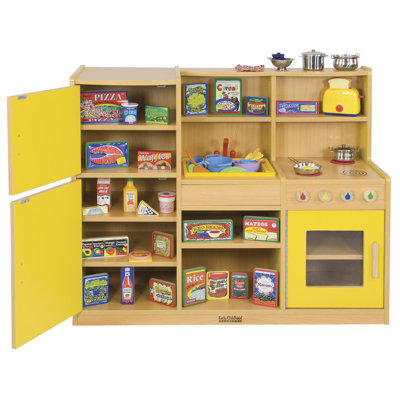 ECR4kids Colorful Essentials 4-in-1 Play Kitchen