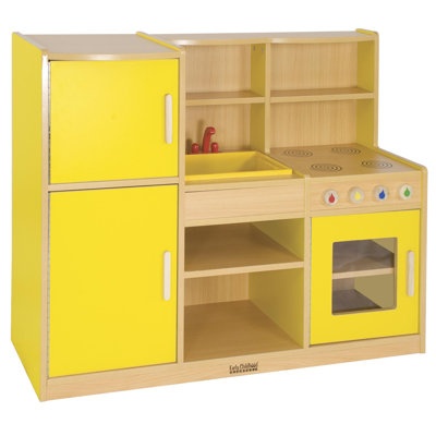 ECR4kids Colorful Essentials 4-in-1 Play Kitchen