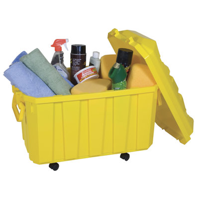 ECR4kids 4 Pack of 18 Gallon Stor-N-Roll Toy Trunks with Casters