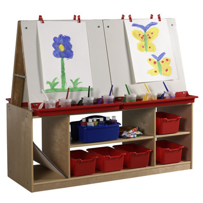ECR4kids 4-Station Art Easel with Storage