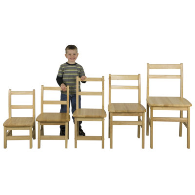 ECR4kids 18" Hardwood Classroom Ladderback Chair