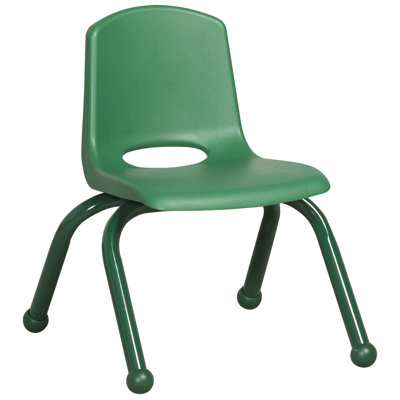 ECR4kids 10" Plastic Stack Chair with Matching Painted Legs