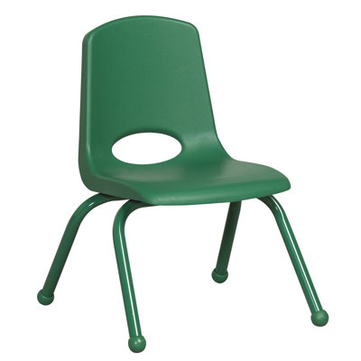 ECR4kids 12" Plastic Stack Chair with Matching Painted Legs