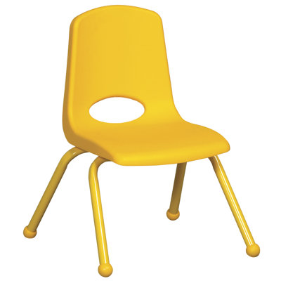 ECR4kids 12" Plastic Stack Chair with Matching Painted Legs